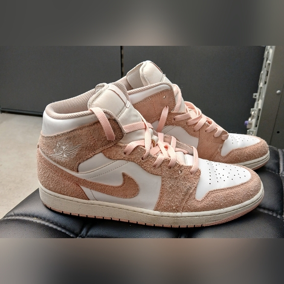 Jordan Other - Mens Nike Air Jordan 1 Mid SE Legend Pink Size 12 Pink Suede Sneakers